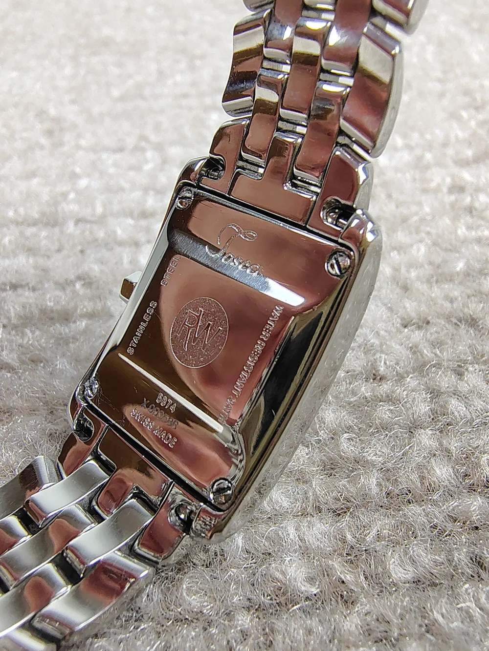 Women's RARE Raymond Weil Tosca Mother Of Pearl 5874 Blue Diamond Watch